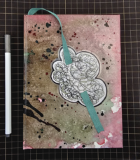 Hard cover notebook (pink, green, brown)