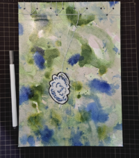 Hard cover notebook (blue and green)