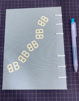 Letter B hardcover notebook back