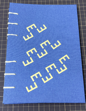 letter e hard cover notebook