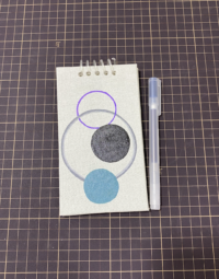 circle mini hard cover notebook