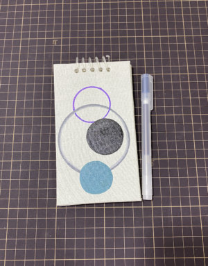 circle mini hard cover notebook