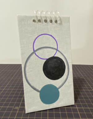 circle mini hard cover notebook back