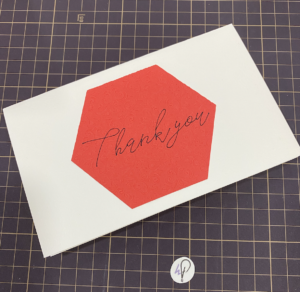 thank you card with floral