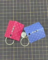 keychain- circle mini notebook